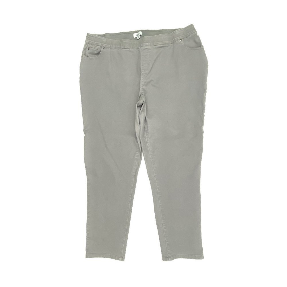 Kim Rogers Pull On‎ Skinny Women's size 18W Gray Denim Jeans